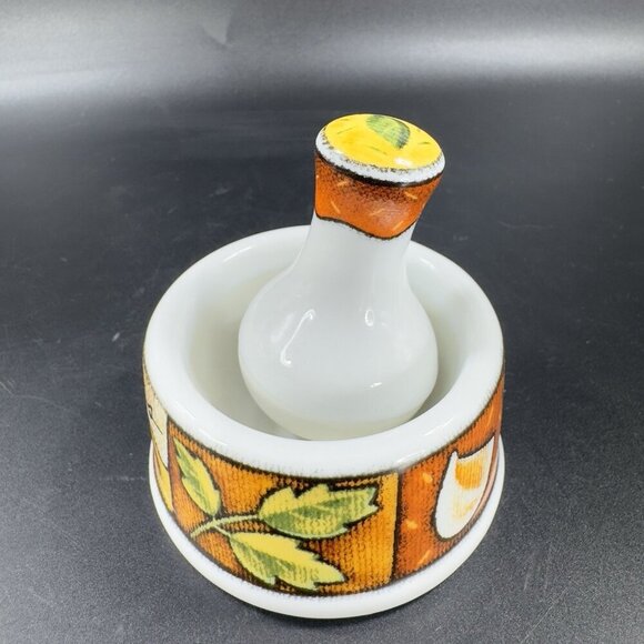 JOIE MSC International Garlic Mortar and Pestle Ceramic Grinder Herbs Spices - Picture 8 of 12